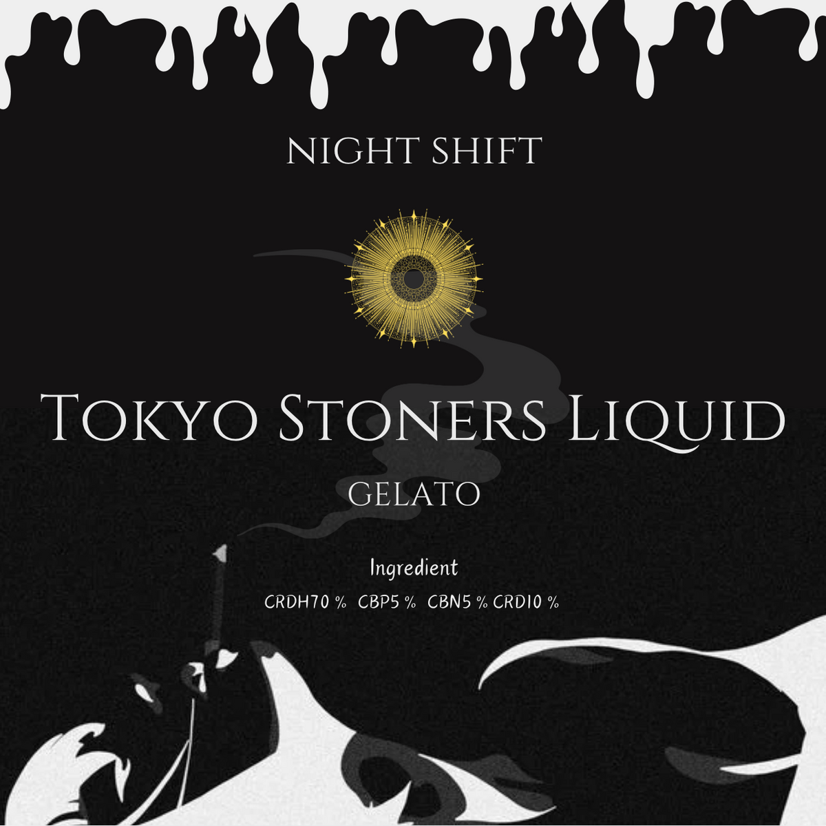 NEW【TOKYO STONERS LIQUID】【高濃度CRDH70%リキッド】NIGHT SHIFT